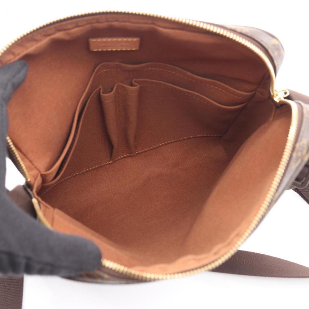 LOUIS VUITTON Authentic Brown Monogram Leather Trotter Shoulder Bag - Picture 3 of 10